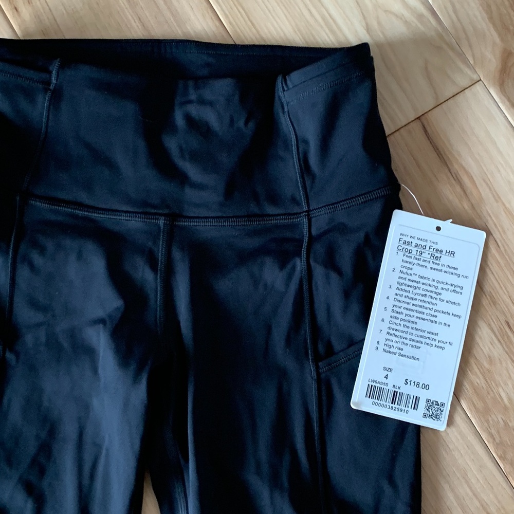 NWT LULULEMON Fast & Free Crop HR 19" LEGGINGS (4) - Picture 11 of 16